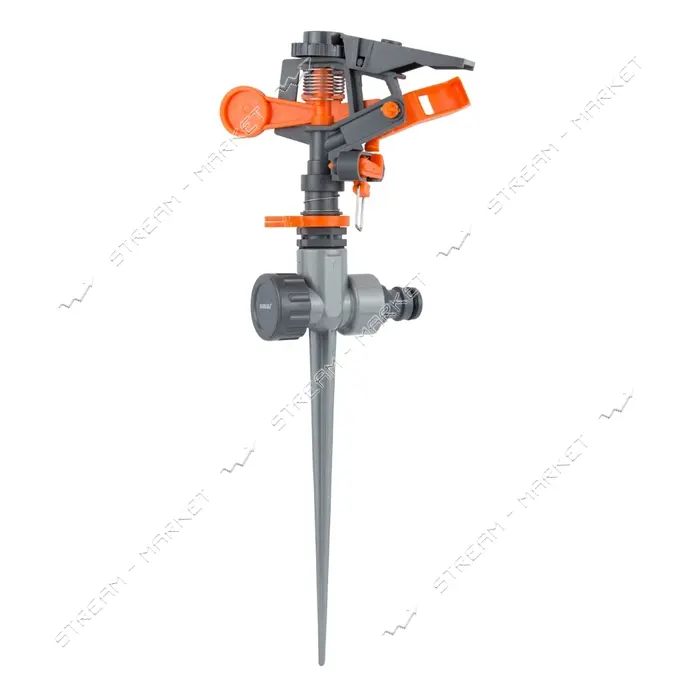 Дождеватель Sigma flora 5013234 импульсный пластиковый на металлическом колышке                     
