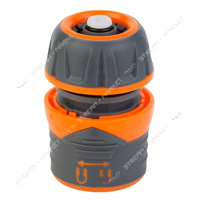 Коннектор Sigma flora 5015434 быстросъемный для шланга 1/2" с аквастопом и замком