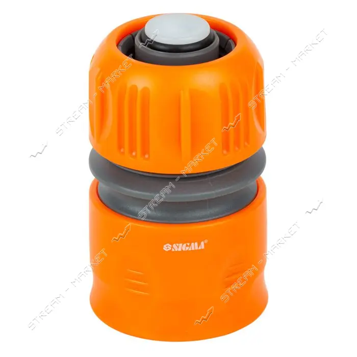Коннектор Sigma flora 5015504 быстросъемный для шланга 1" с аквастопом                              