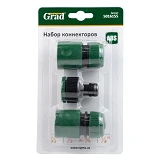 Набор коннекторов Grad 5016155 с адаптером в/р 1/2" и 3/4" для шланга 1/2"