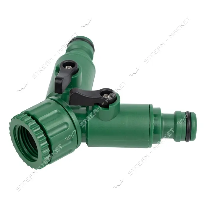 Кран распределительный Grad 5016885 с адаптерами 1/2" на два выхода в/р 1/2" и 3/4"