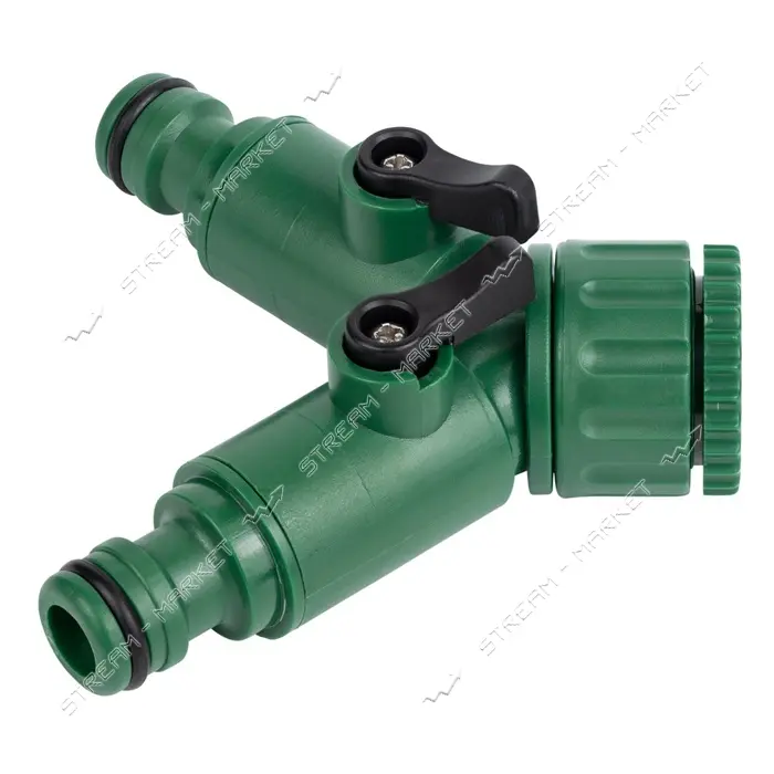 Кран распределительный Grad 5016885 с адаптерами 1/2" на два выхода в/р 1/2" и 3/4"