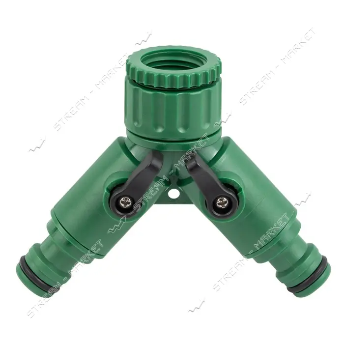 Кран распределительный Grad 5016885 с адаптерами 1/2" на два выхода в/р 1/2" и 3/4"