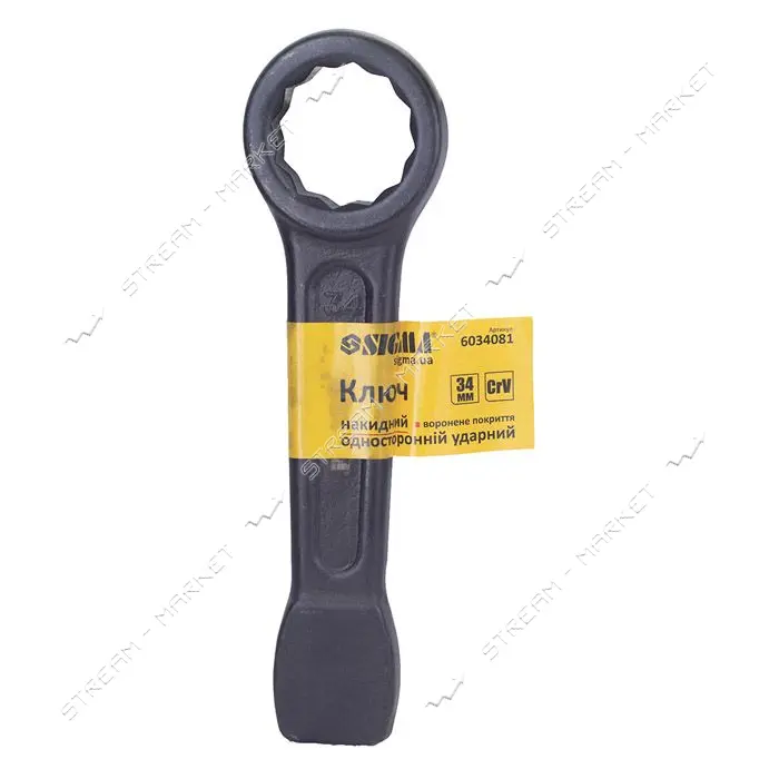 Ключ накидной односторонний ударный Sigma 6034081 34мм CrV                                          