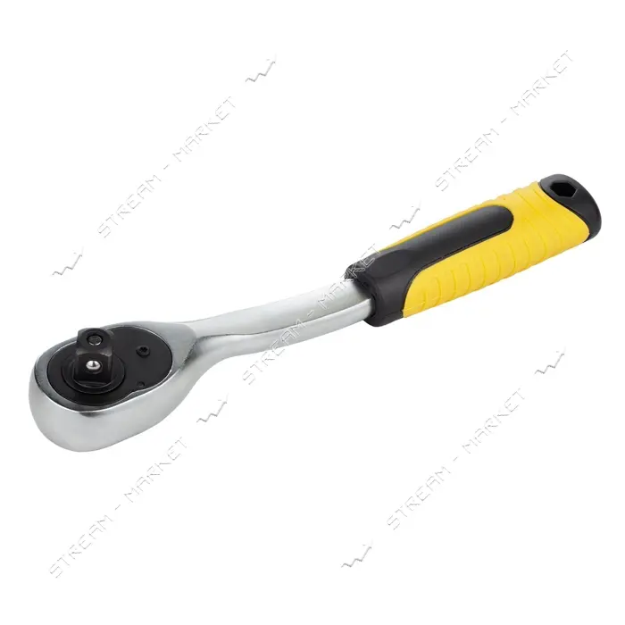 Ключ-трещотка Sigma 6050091 с изогнутой ручкой 1/2'' 250мм 72Т CrV