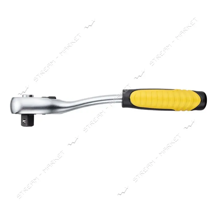 Ключ-трещотка Sigma 6050091 с изогнутой ручкой 1/2'' 250мм 72Т CrV
