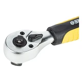 Ключ-трещотка Sigma 6050251 двухсторонняя укороченая 1/4''-1/2' 145мм  72Т CrV                      