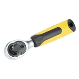 Ключ-трещотка Sigma 6050251 двухсторонняя укороченая 1/4''-1/2' 145мм  72Т CrV                      