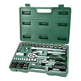 Набор насадок торцевых и биты Grad 6004245 1/4" 1/2" 72шт CrV                                       