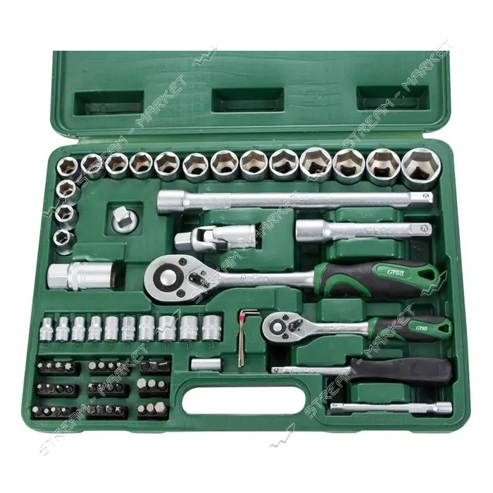 Набор насадок торцевых и биты Grad 6004245 1/4" 1/2" 72шт CrV                                       