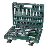 Набор насадок торцевых и биты Grad 6004575 1/4" 1/2" 108шт 12 граней CrV                            