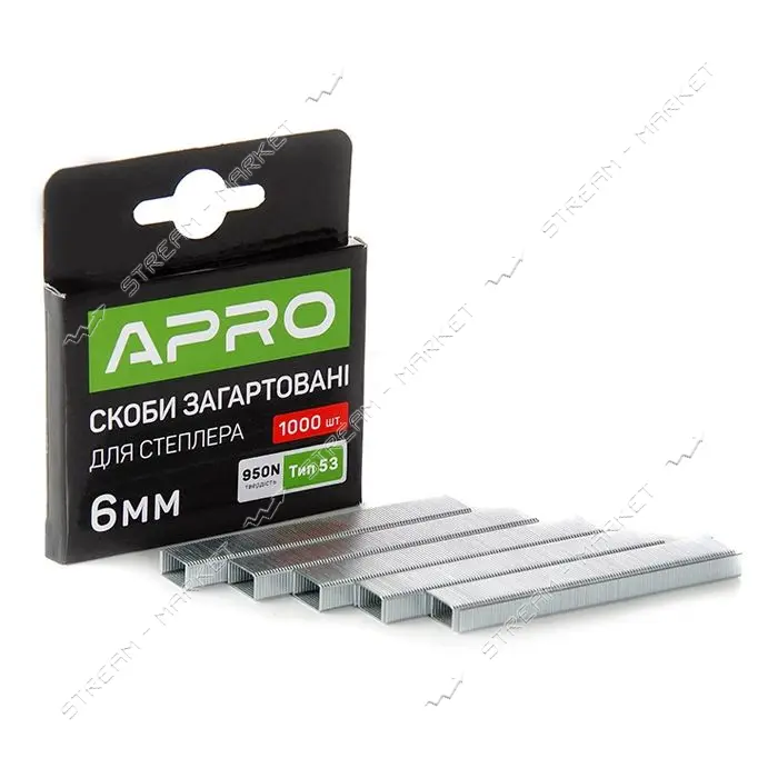 Скобы каленые Apro 680145 6х11.3х0.7мм 1000шт