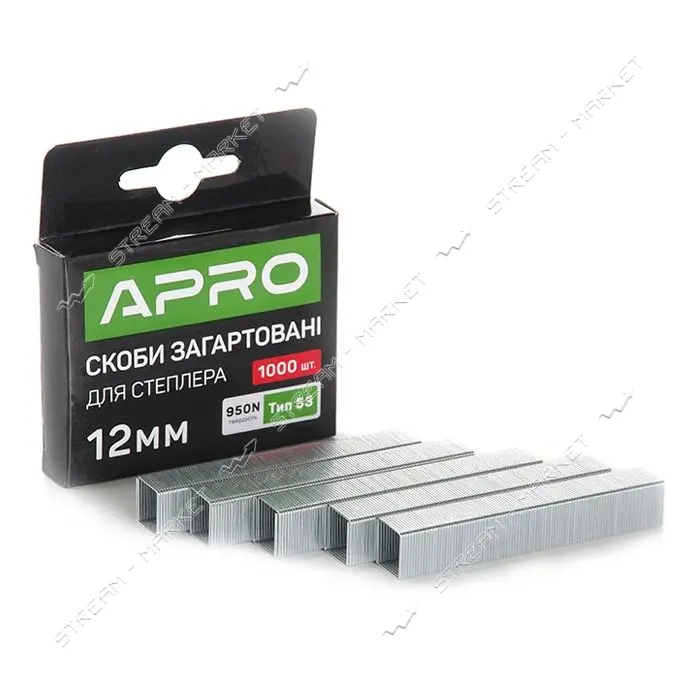 Скобы каленые Apro 680148 12х11.3х0.7мм 1000шт