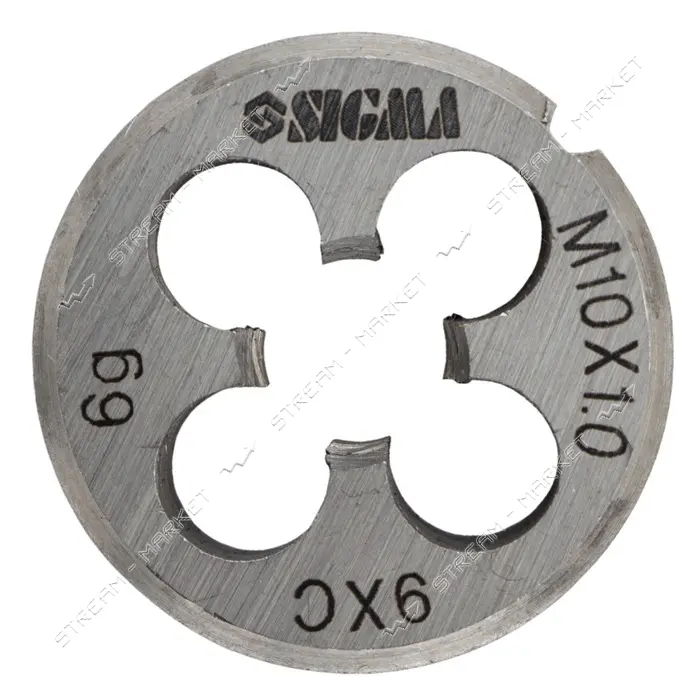 Плашка Sigma 1604261 М10х1.0мм