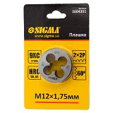 Плашка Sigma 1604351 М12х1.75мм                                                                     