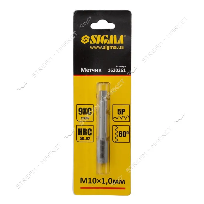 Метчик Sigma 1620261 М10х1.0мм