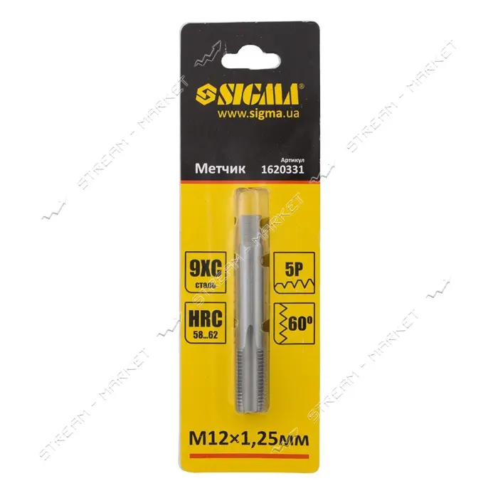 Метчик Sigma 1620331 М12х1.25мм                                                                     