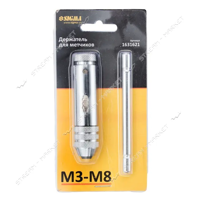Держатель для метчиков Sigma 1631621 М3-М8 Т-образный храповый                                      