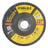 Диск шлифовальный лепестковый Sigma 9173521 Т29 ZA 125мм Р40 конический                             