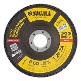 Диск шлифовальный лепестковый Sigma 9173531 Т29 ZA 125мм Р60 конический                             