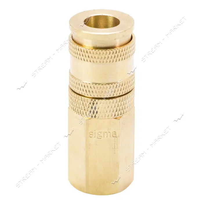 Соединение быстросъемное усиленное с фиксатором Sigma 7021641 FТ 1/4" латунь