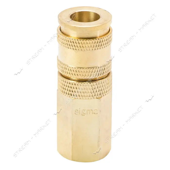 Соединение быстросъемное усиленное с фиксатором Sigma 7021651 FТ 3/8" латунь