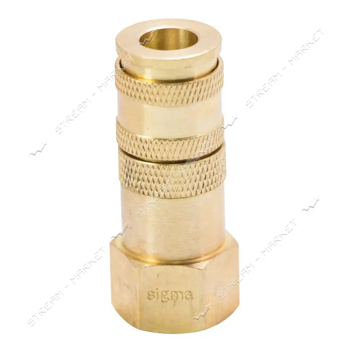 Соединение быстросъемное усиленное с фиксатором Sigma 7021661 FТ 1/2" латунь