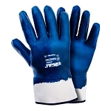 Перчатки трикотажные Sigma 9443371 краги XL c полным нитриловым покрытием синие 120 пар             