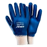 Перчатки трикотажные Sigma 9443401 XL c полным нитриловым покрытием манжет синие