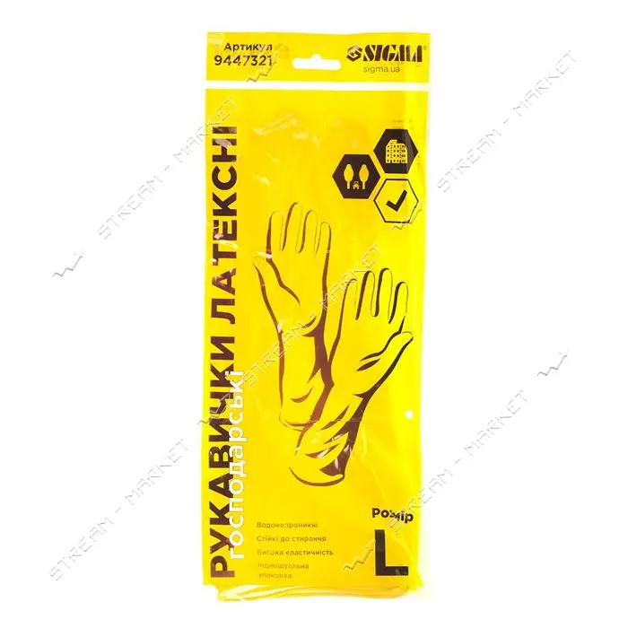 Перчатки латексные Sigma 9447321 L                                                                  