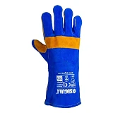 Перчатки краги сварщика Sigma 9449321 XXL 35см сине-желтые