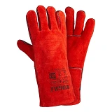 Перчатки краги сварщика Sigma 9449341 XXL 35см красные                                              