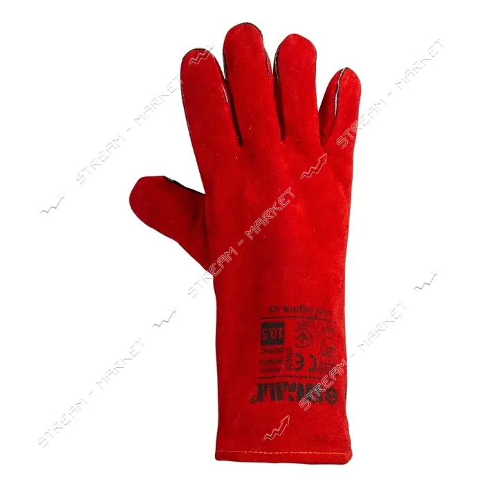 Перчатки краги сварщика Sigma 9449361 XXL 35см красные                                              