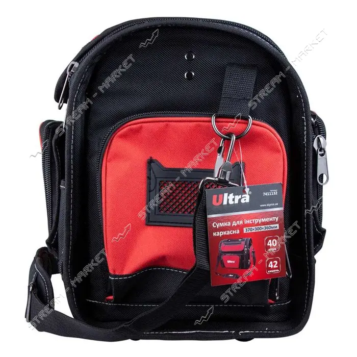 Сумка для инструмента каркасная Sigma 7411132 42 кармана 370х300х360мм 40л
