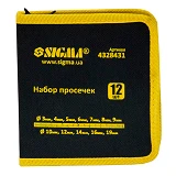 Набор просечек Sigma 4328431 12ед 3-10 12 14 16 19мм чехол                                          