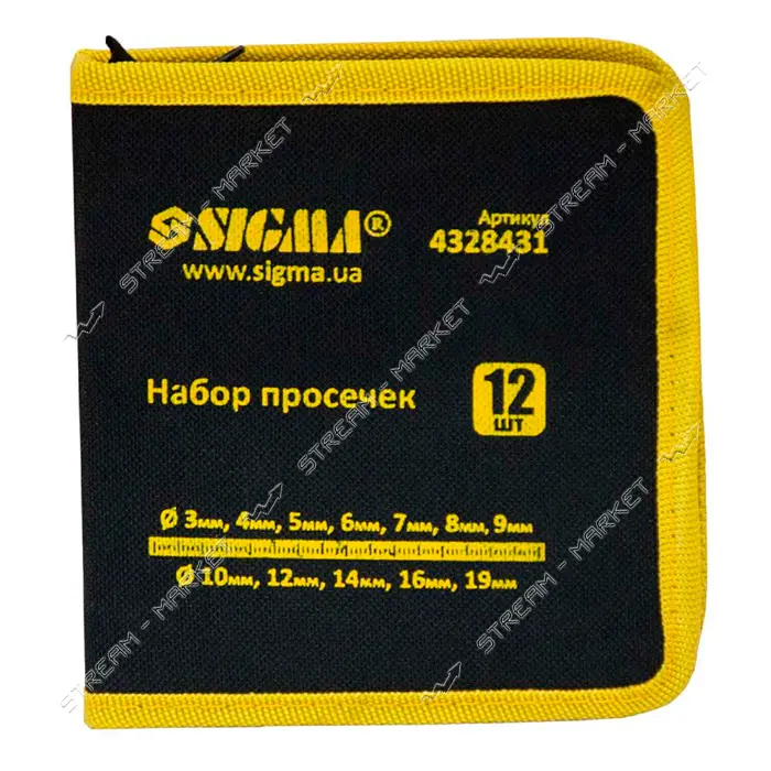 Набор просечек Sigma 4328431 12ед 3-10 12 14 16 19мм чехол                                          
