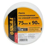 Лента стеклотканевая Sigma 8402741 на клеевой основе 75мм 90м