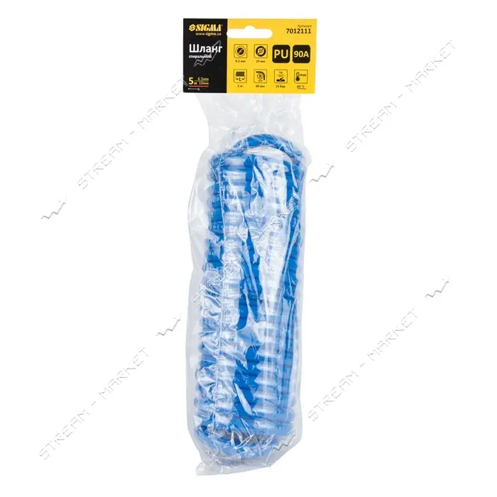 Шланг спиральный Sigma 7012111 PU 5м 6.5х10мм                                                       
