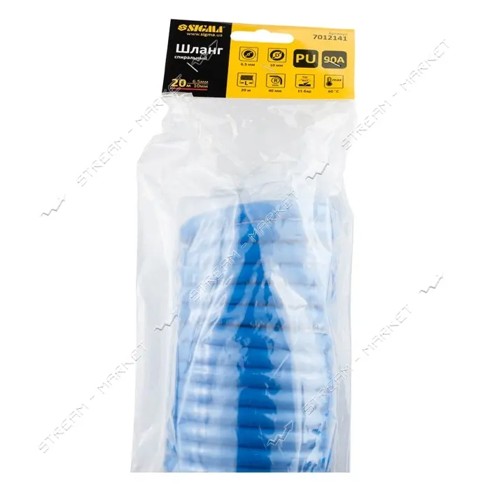 Шланг спиральный Sigma 7012141 PU 20м 6.5х10мм
