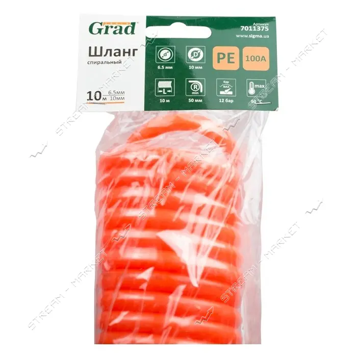 Шланг спиральный Grad 7011375 PЕ 10м 6.5х10мм