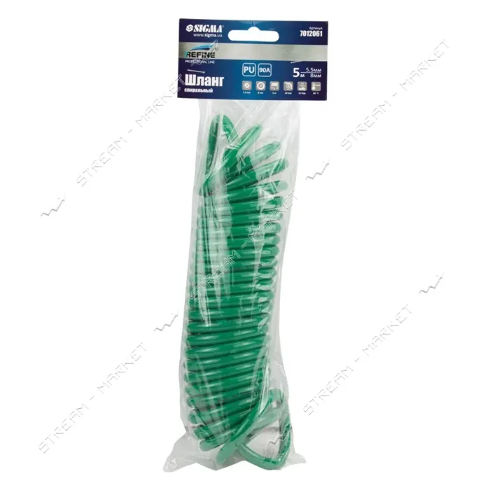 Шланг спиральный PU Sigma Refine 7012061 5м 5.5х8мм                                                 