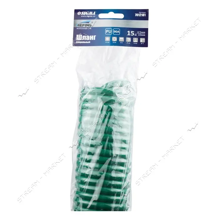 Шланг спиральный PU Sigma Refine 7012181 15м 6.5х10мм                                               