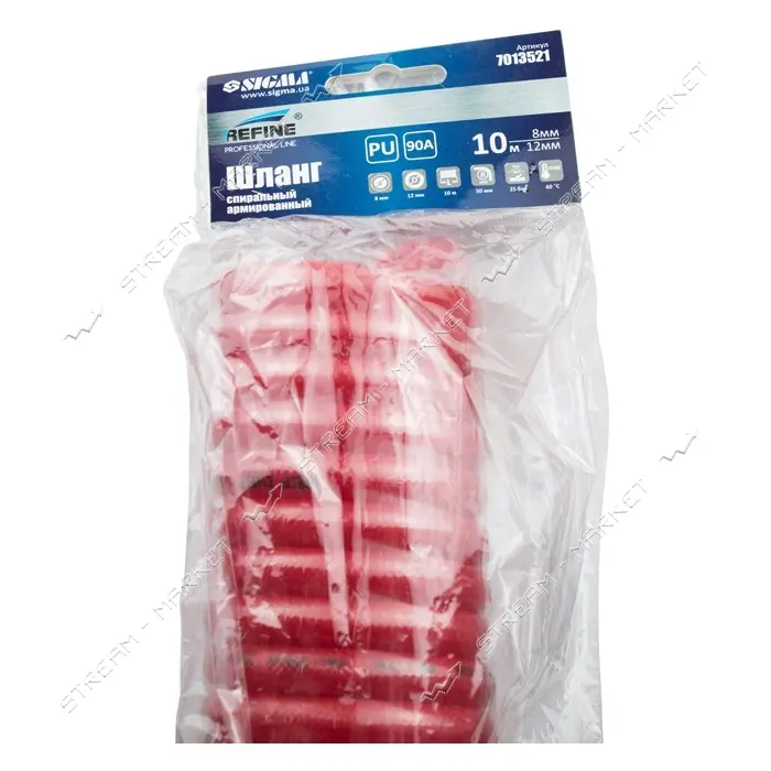 Шланг спиральный PU Sigma Refine 7013521 7013521 армированный 10м 8х12мм