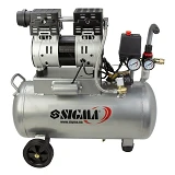 Компрессор двухцилиндровый безмасляный Sigma 7042531 1.1кВт 154л/мин 8бар 30л