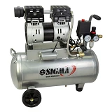 Компрессор двухцилиндровый безмасляный Sigma 7042531 1.1кВт 154л/мин 8бар 30л