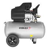 Компрессор одноцилиндровый Sigma 7043141 1.8кВт 230л/мин 8бар 50л 2 крана