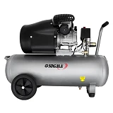 Компрессор двухцилиндровый Sigma 7043721 2.5кВт 455л/мин 10бар 50л 2 крана