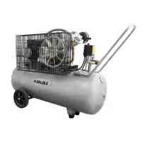 Компрессор двухцилиндровый ременной Sigma 7044151 2.5кВт 396л/мин 10бар 100л 2 крана                
