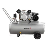 Компрессор двухцилиндровый ременной Sigma 7044151 2.5кВт 396л/мин 10бар 100л 2 крана                