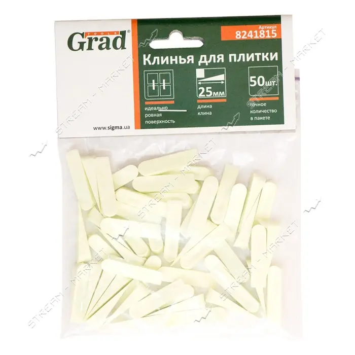 Клин для плитки Grad 8241815 25мм 50шт